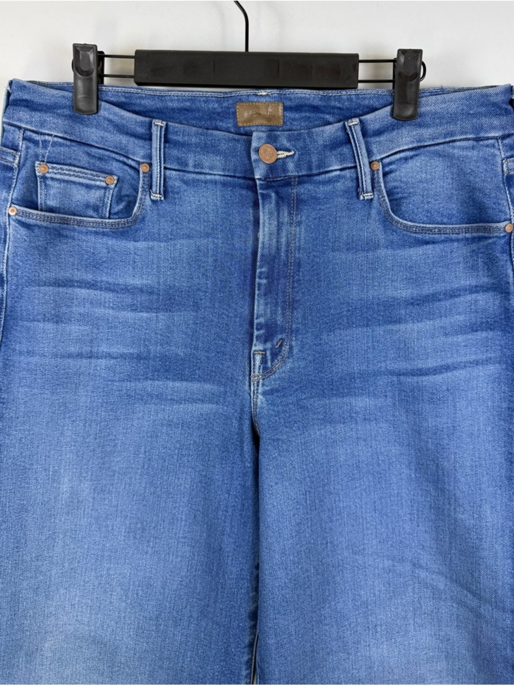 MOTHER Women’s The Roller Fray HR Wide Leg Jeans, Size: 32 - Picture 7 of 12